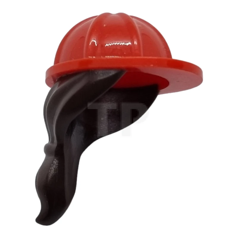 LEGO&reg; 6587651 - 16178pb01 - Headgear Minifig, Construction Helmet with Ponytail