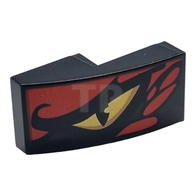 LEGO&reg; 6227789 - 11477pb058L - Slope 2 x 1 Curved with Dragon Eye Pattern - Left