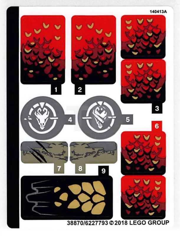 LEGO&reg; 6227793 - Sticker for Set 70653