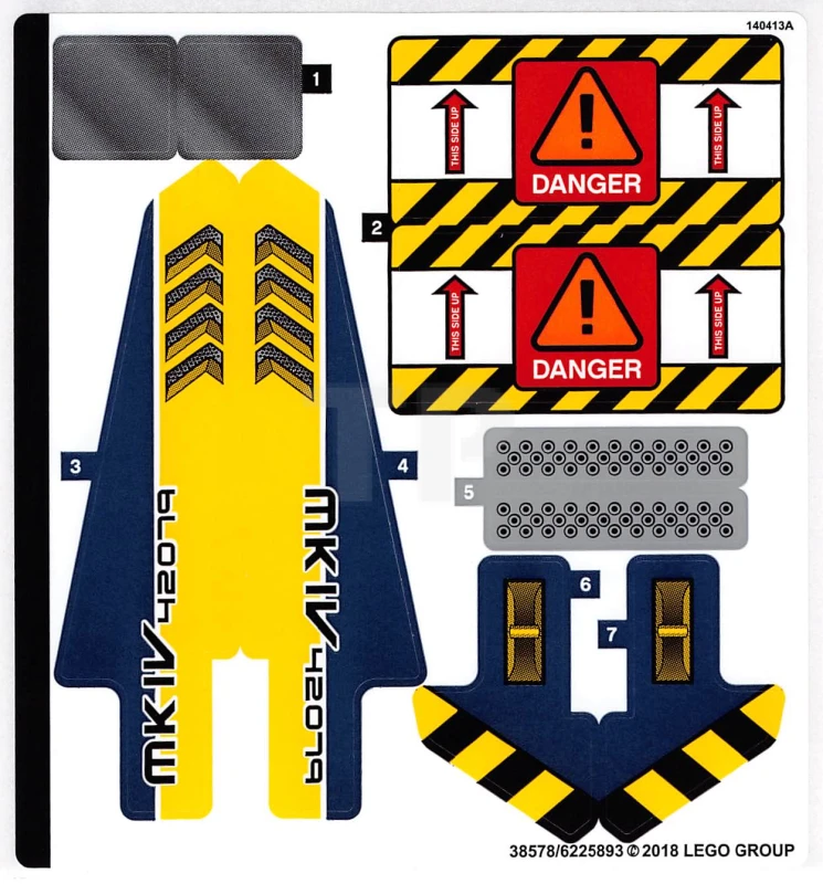 LEGO&reg; 6225893 - Autocollant pour l'ensemble 42079