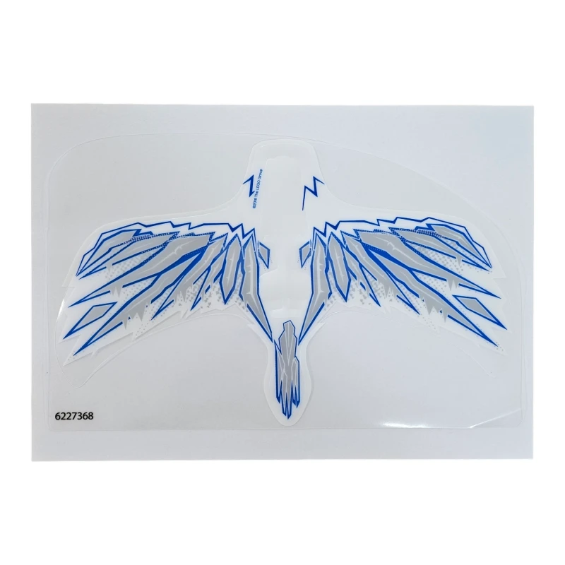 LEGO&reg; 38790 - 6227368 - Plastic Wings with White, Gray, and Blue Lightning on Trans-Clear Background Pattern