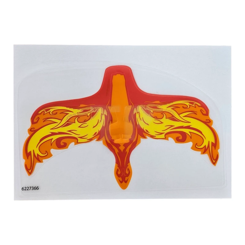 LEGO&reg; 38789 - 6227366 - Plastic Wings with Yellow and Orange Flames on Red Background Pattern