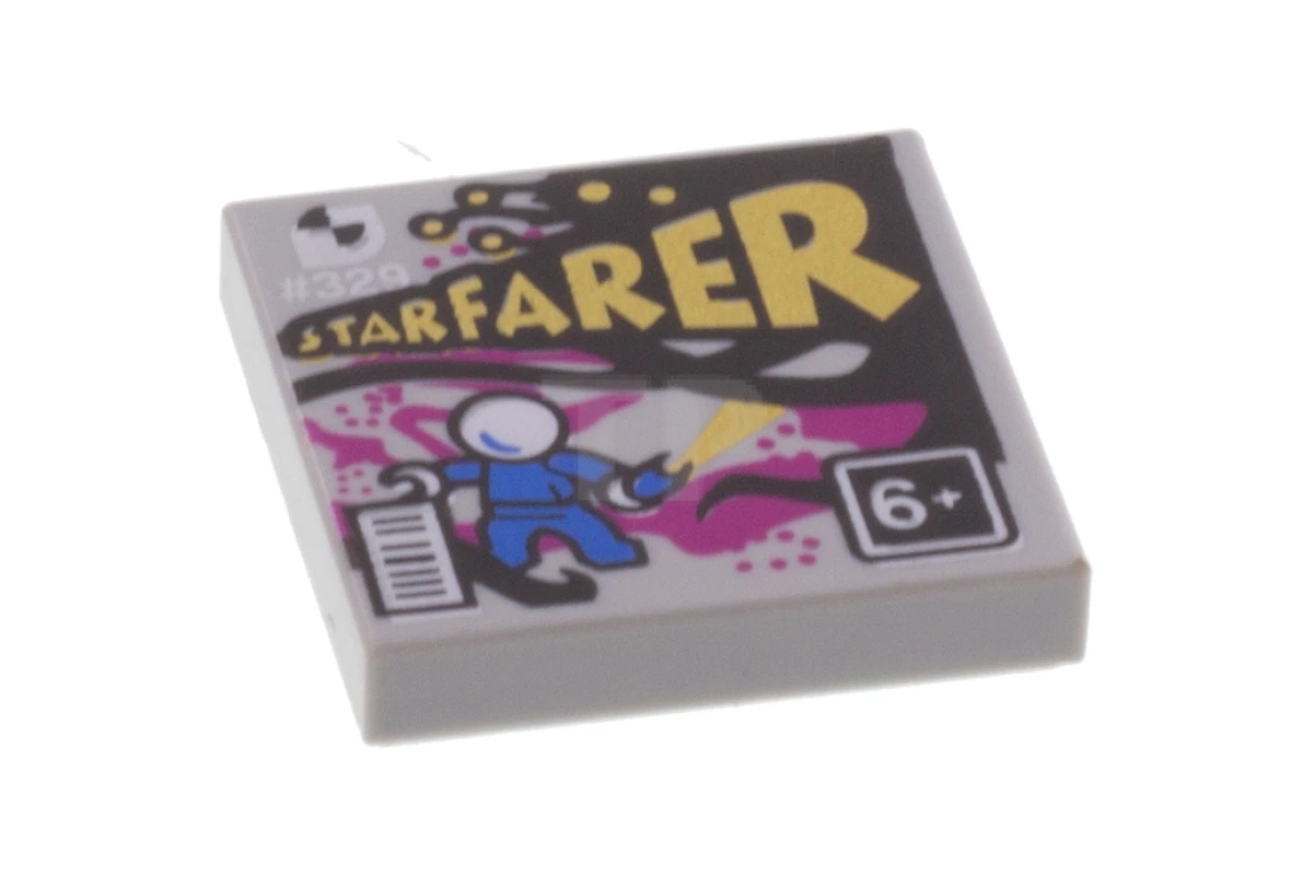 LEGO&reg; 6141578 - 3068pb0995 - Tile 2 x 2 with '#329', 'STARFARER' and '6+' Pattern