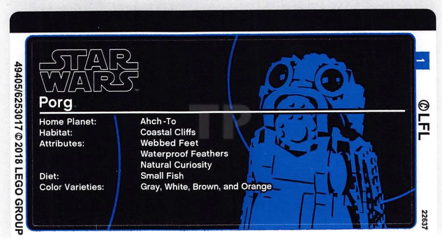 LEGO&reg; 6253017 - Autocollant pour l'ensemble 75230