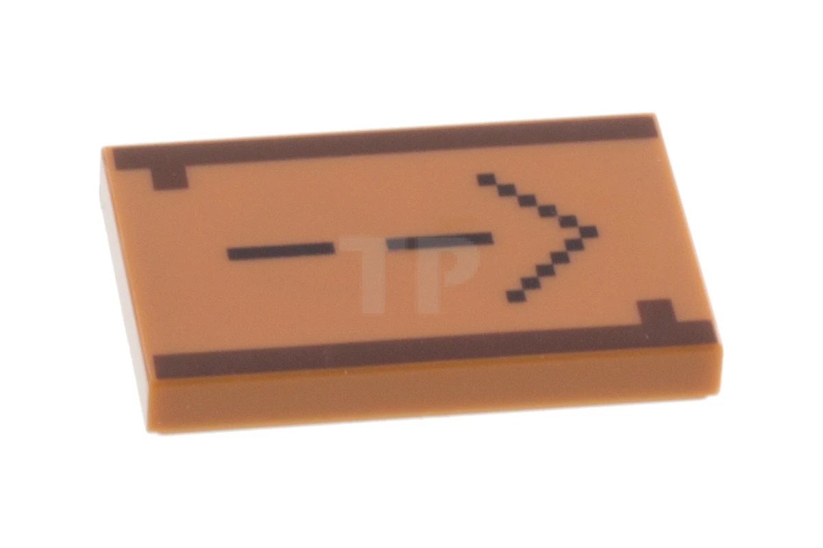 LEGO&reg; 6192782 - 26603pb007 - Tile 2 x 3 with Arrow Pattern