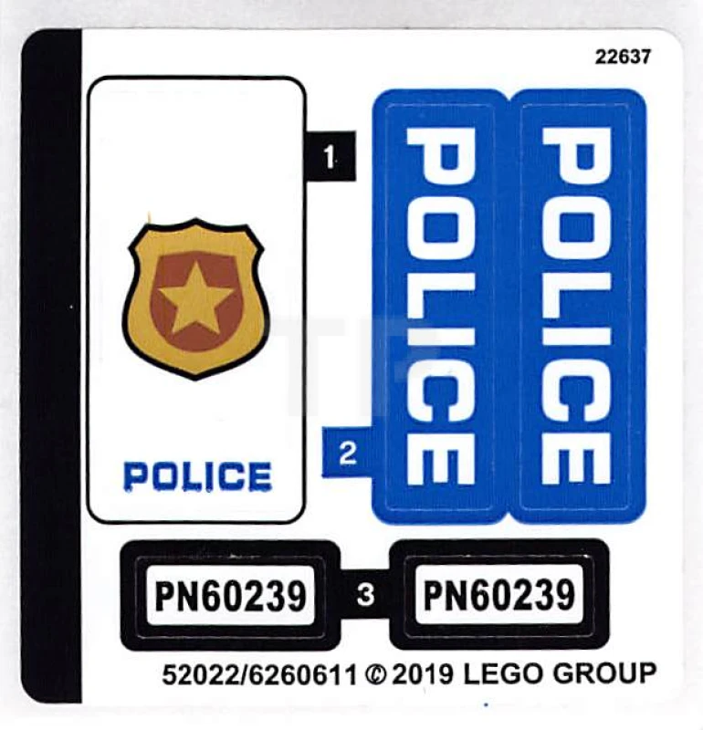LEGO&reg; 6260611 - Sticker for Set 60239