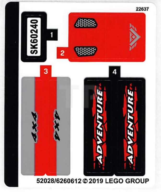 LEGO&reg; 6260612 - Sticker for Set 60240