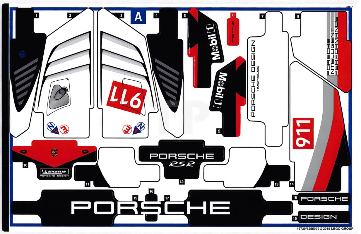 LEGO&reg; 6255099 - Aufkleber für Set 42096