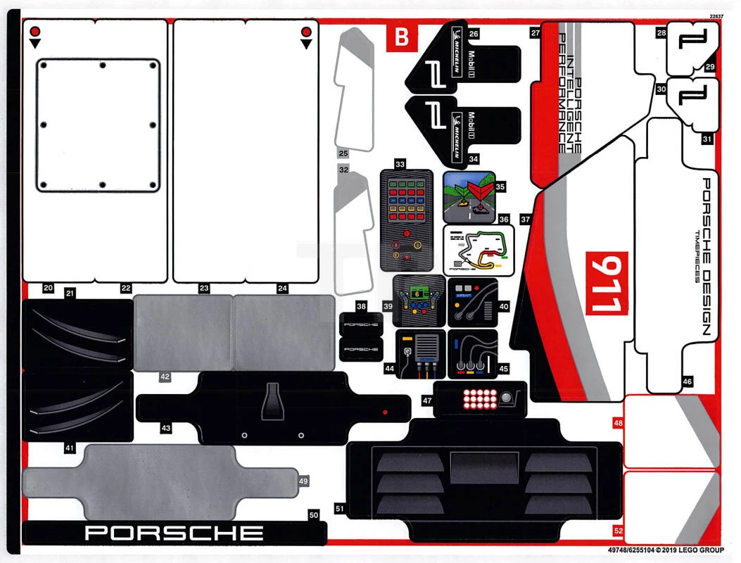 LEGO&reg; 6255104 - Aufkleber für Set 42096