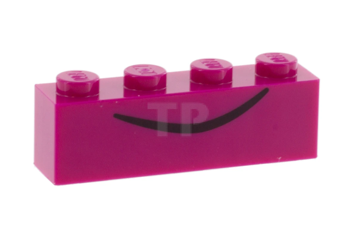 LEGO&reg; 6261611 - 3010pb261 - Brick 1 x 4 with Black Curved Line Pattern (Queen Watevra Wa’Nabi Mouth)