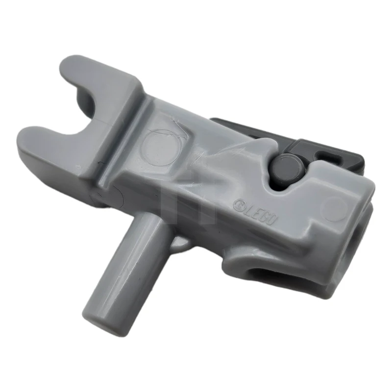 LEGO&reg; 6250027 - 23922c01 - Minifig, Weapon Gun, Blaster / Shooter / Fire Nozzle Mini with Towball Socket and Dark Bluish Gray Trigger - Complete Assembly