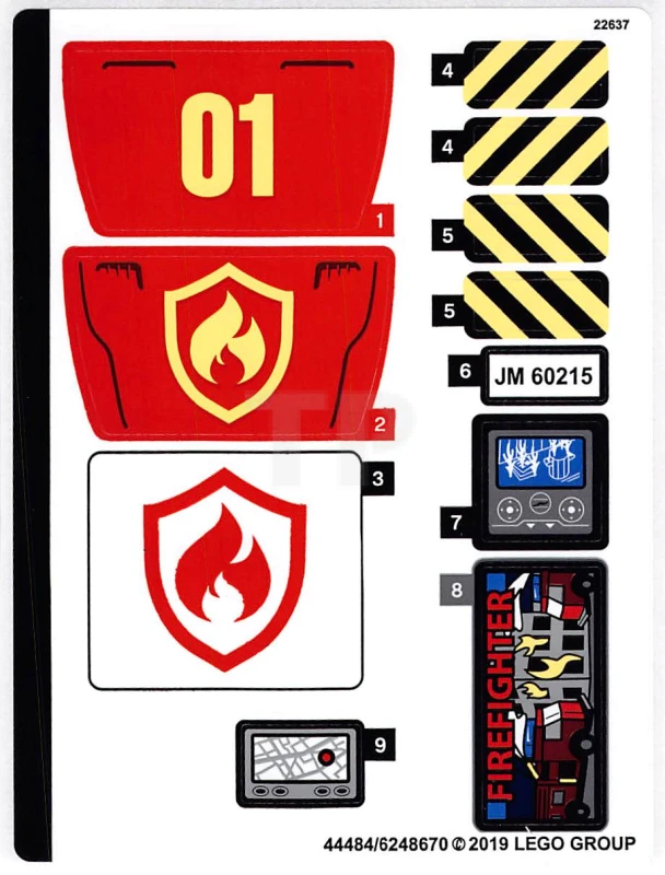 LEGO&reg; 6248670 - Autocollant pour l'ensemble 60215