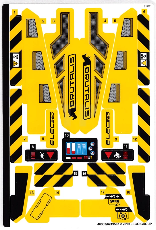 LEGO&reg; 6249567 - Autocollant pour l'ensemble 42094