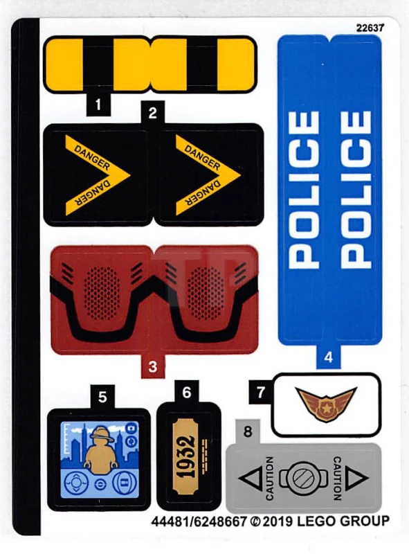 LEGO&reg; 6248667 - Adesivo per il set 60207