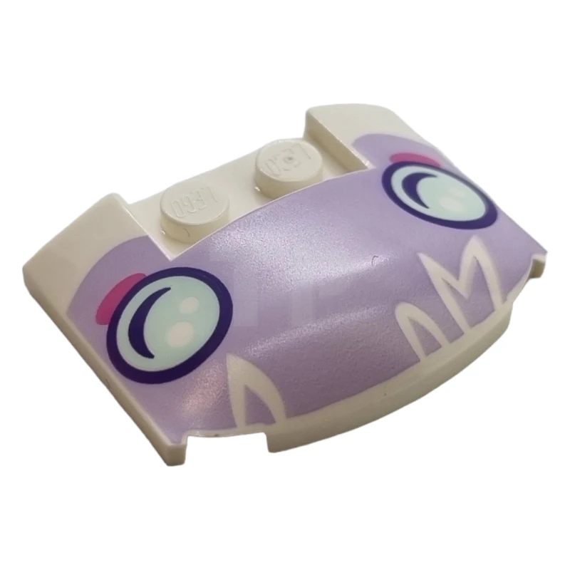 LEGO&reg; 6253181 - 93604pb04 - Plate with Curvature 3 x 4 x 2/3 with Smiling Face Headlights Pattern