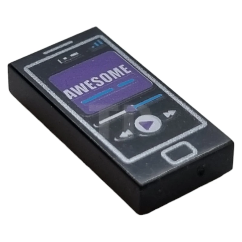 LEGO&reg; 6255800 - 3069pb0698 - Tile 1 x 2 with Cell Phone' Pattern