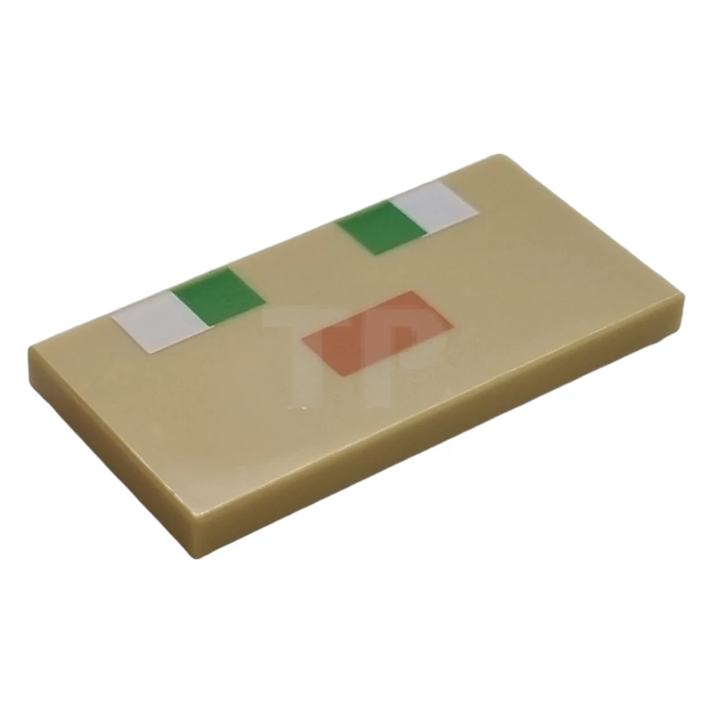 LEGO&reg; 6252609 - 87079pb0554 - Carreau 2 x 4 avec motif de visage pixellisé.