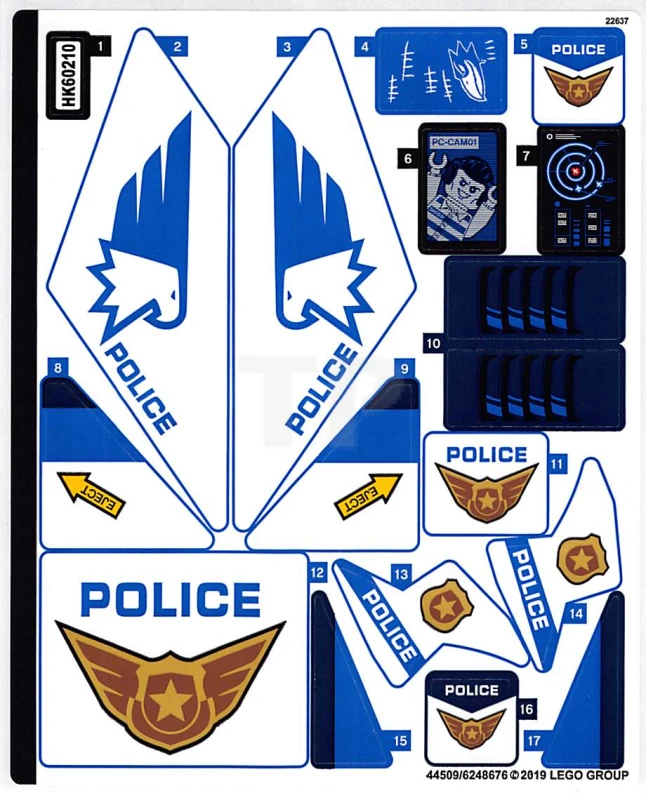 LEGO&reg; 6248676 - Autocollant pour l'ensemble 60210