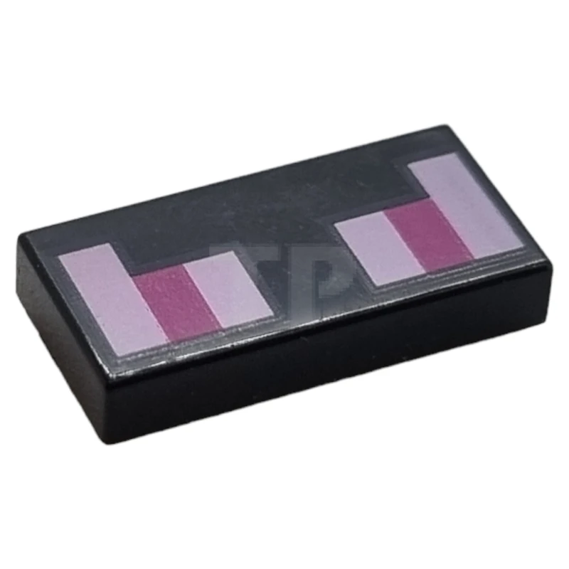 LEGO&reg; 6481500 - 3069pb0700 - Tile 1 x 2 with Pixelated Dragon Eyes Pattern