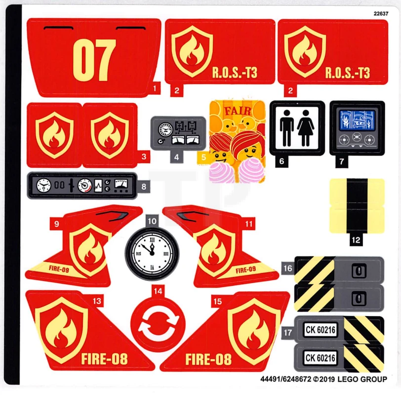 LEGO&reg; 6248672 - Sticker for Set 60216