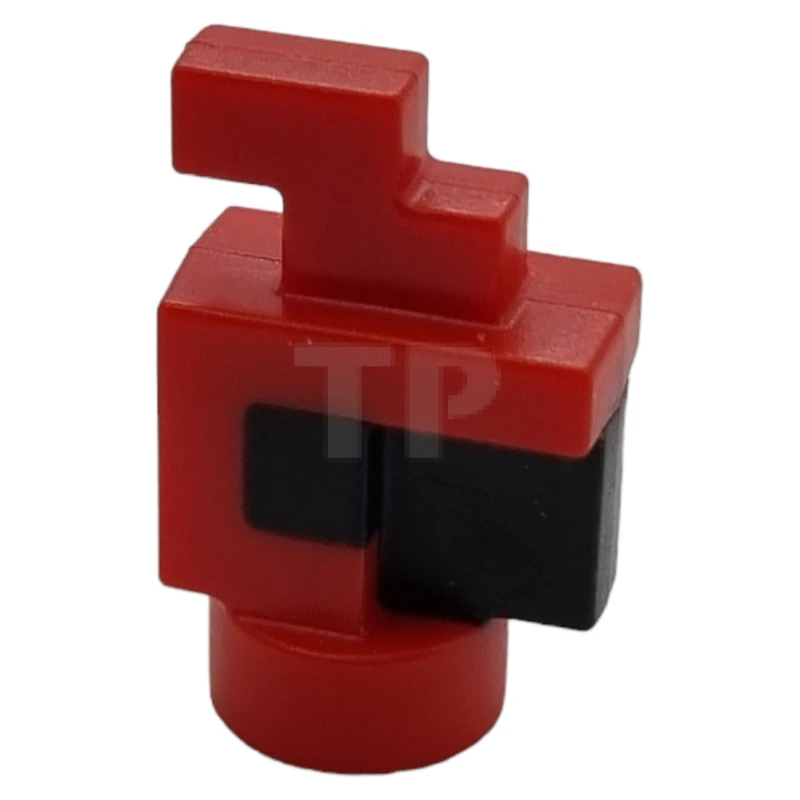 LEGO&reg; 6533335 - 41703pb01 - Creature Head Pixelated with Black Eyes and Beak Pattern (Minecraft Parrot)