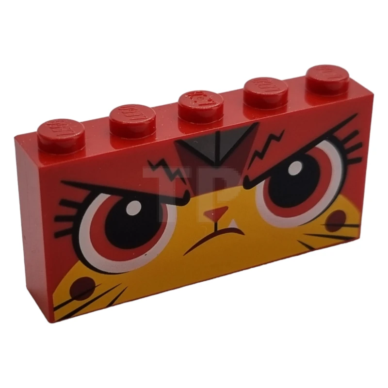 LEGO&reg; 6251084 - 39266pb02 - Brick 1 x 5 x 2 with Angry Ultrakatty Pattern