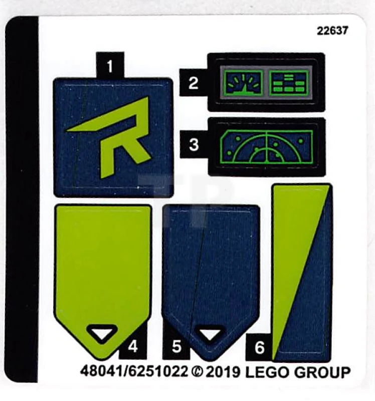 LEGO&reg; 6251022 - Aufkleber für Set 70826