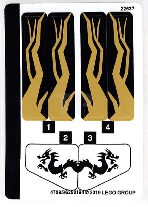 LEGO&reg; 6250194 - Sticker for Set 70666