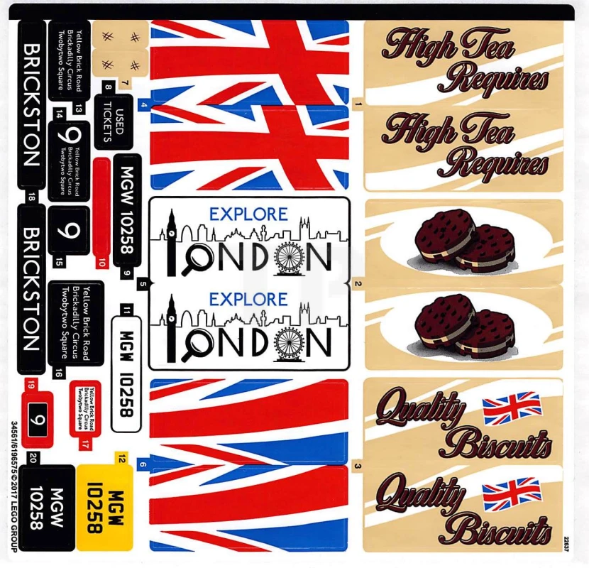 LEGO&reg; 6196575 - Sticker for Set 10258