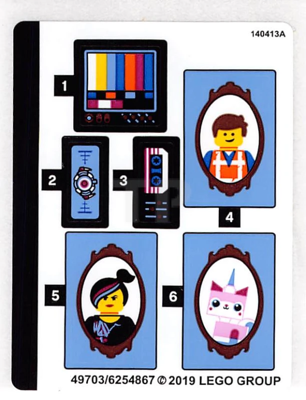 LEGO&reg; 6254867 - Pegatina para Set 70831