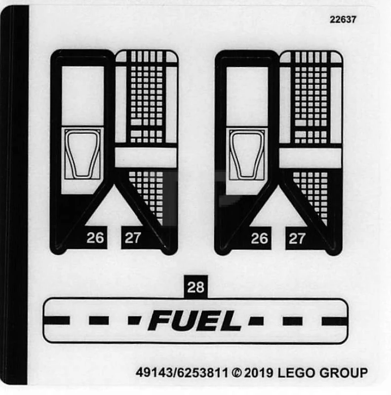 LEGO&reg; 6253811 - Pegatina para Set 75891 - Hoja 2