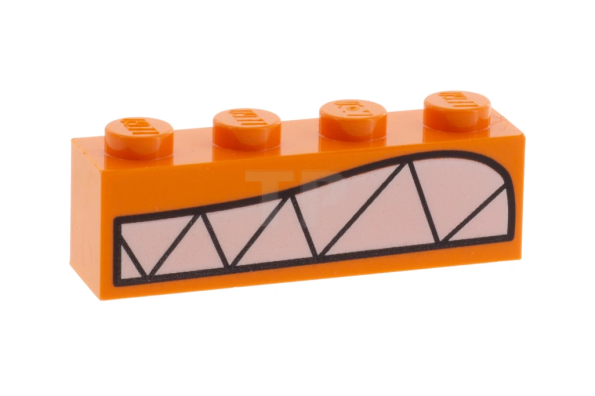 LEGO&reg; 6263147 - 3010pb262 - Brick 1 x 4 with Bared Teeth Pattern (Queen Watevra Wa'Nabi Mouth)