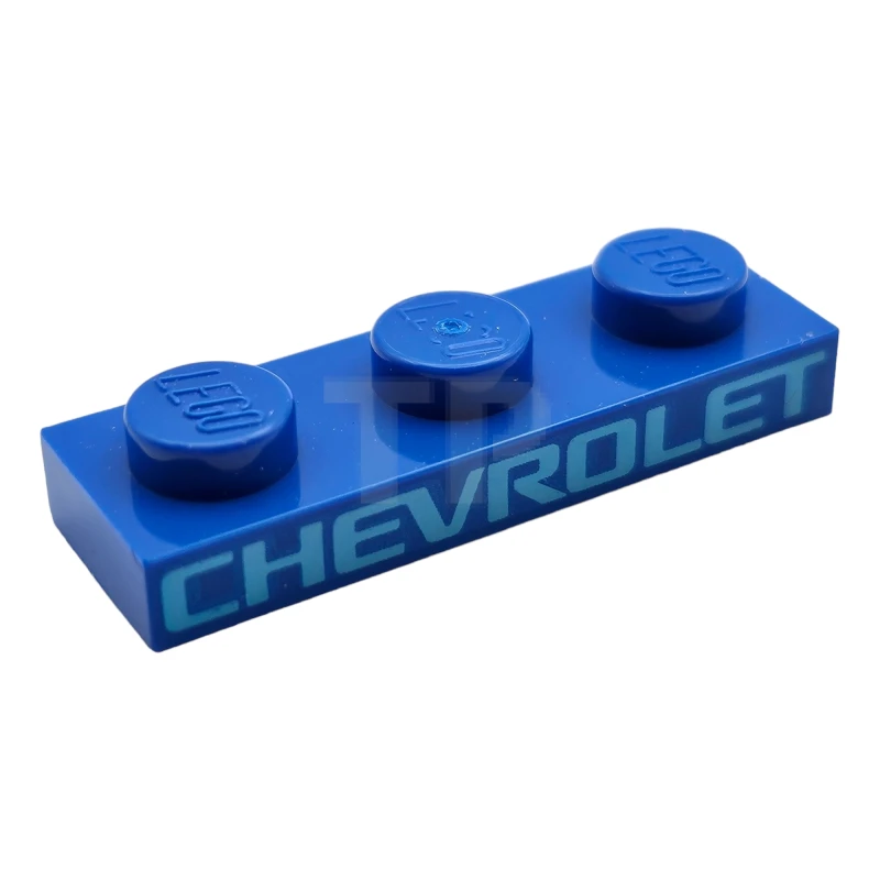 LEGO&reg; 6253639 - 3623pb020 - Plaat 1 x 3 met Medium Azure 'CHEVROLET' patroon