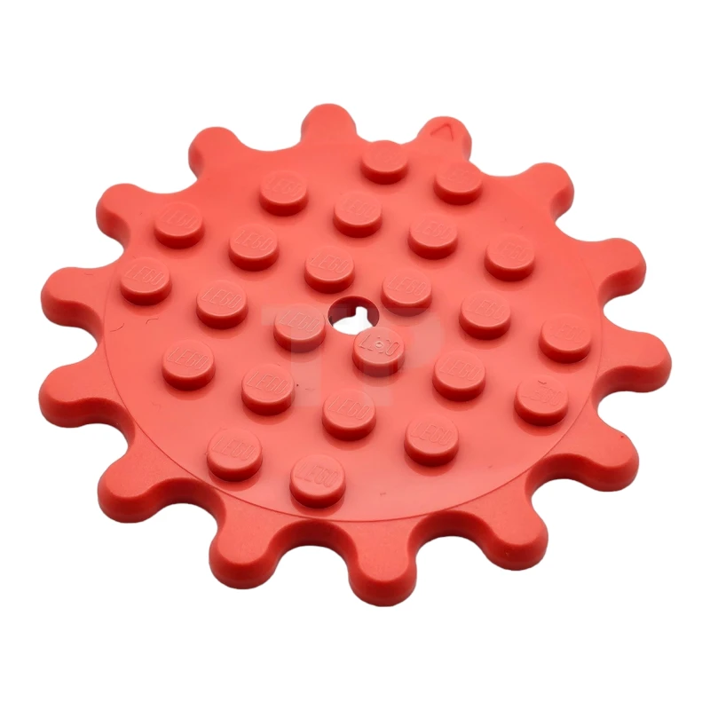 LEGO&reg; 6258385 - 35446 - Plate, Modified 6 x 6 with 14 Gear Teeth / Flower Petals