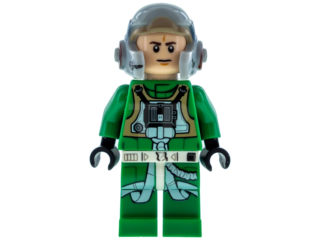 LEGO&reg; sw0819 Rebel Pilot A-wing (Open Helmet, Green Jumpsuit)