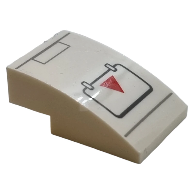 LEGO&reg; 6252686 - 24309pb012 - Pendenza 3 x 2 curvo con piastre dello scafo ad ala A Modello