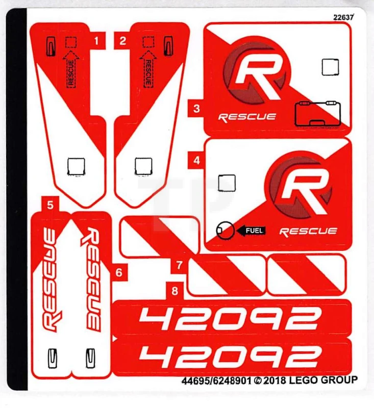 LEGO&reg;  - Sticker for Set 42092