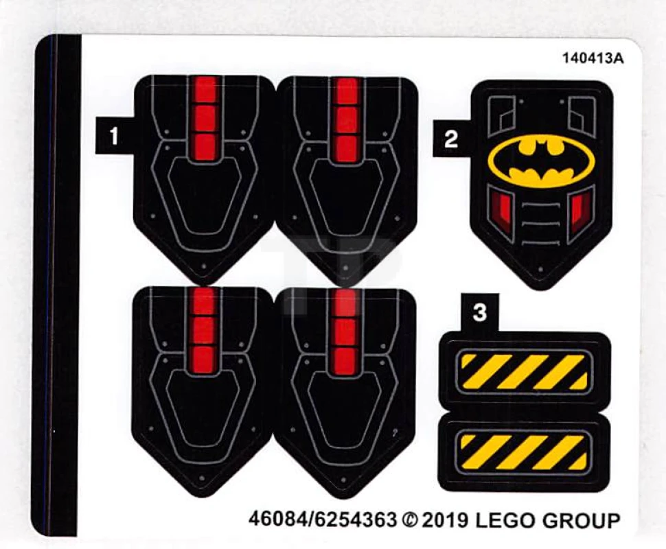 LEGO&reg; 6254363 - Autocollant pour l'ensemble 76116