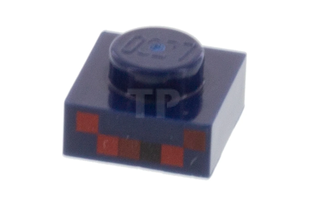 LEGO&reg; 6192729 - 3024pb008 - Placa 1 x 1 con diseño de cuadrados rojos, rojos oscuros y negros (Araña Minecraft)