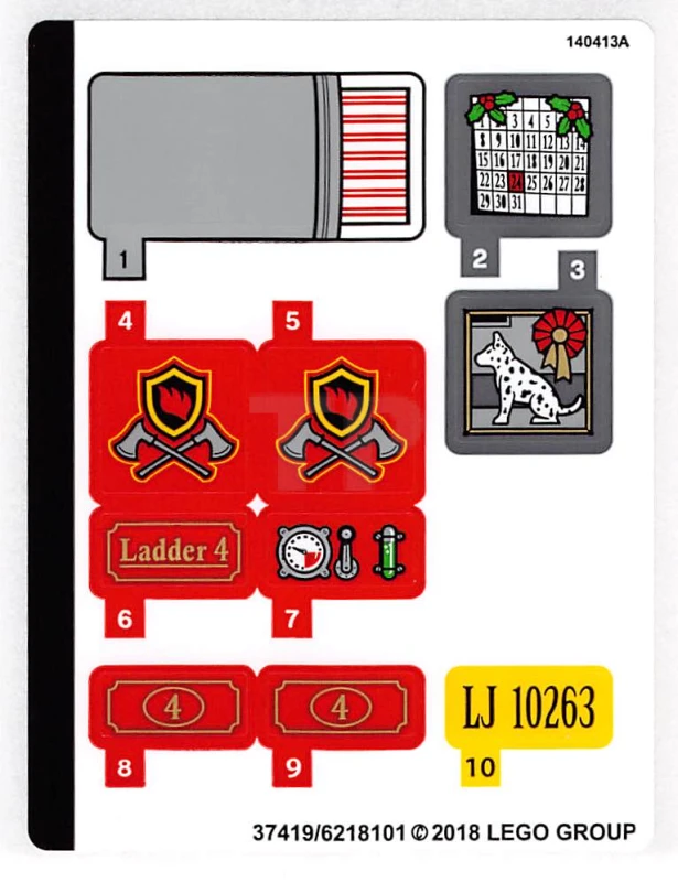 LEGO&reg; 6218101 - Autocollant pour l'ensemble 10263