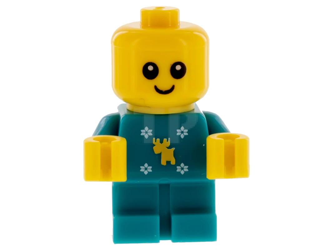 LEGO&reg; hol121 Bambino - Corpo turchese scuro con alce e fiocchi di neve e mani gialle