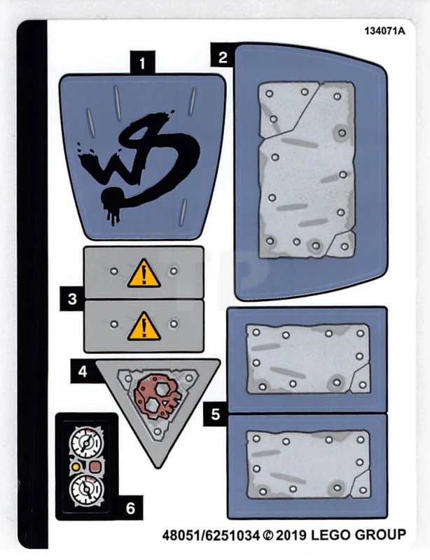 LEGO&reg; 6251034 - Sticker voor set 70829