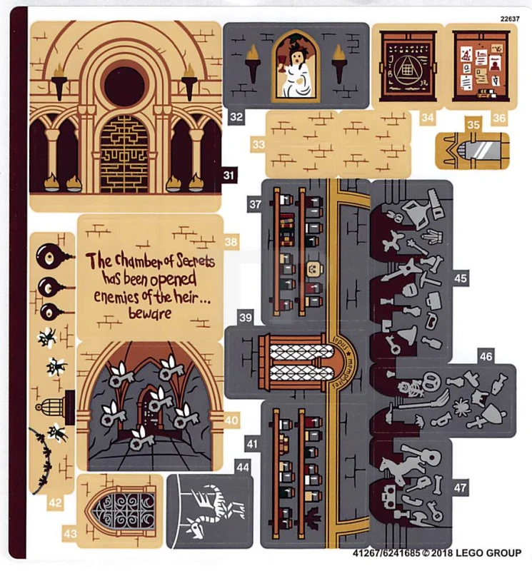 LEGO&reg; 6241685 - Adesivo per il set 71043 - Foglio 2