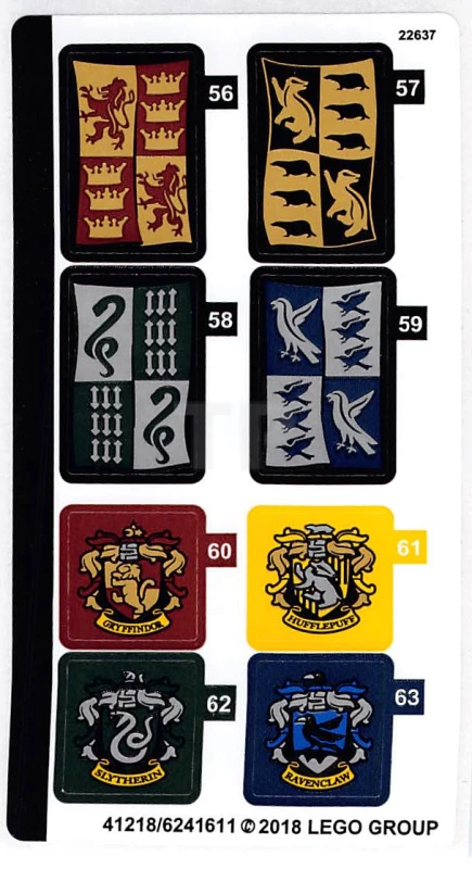 LEGO&reg; 6241611 - Sticker for Set 71043 - Sheet 4