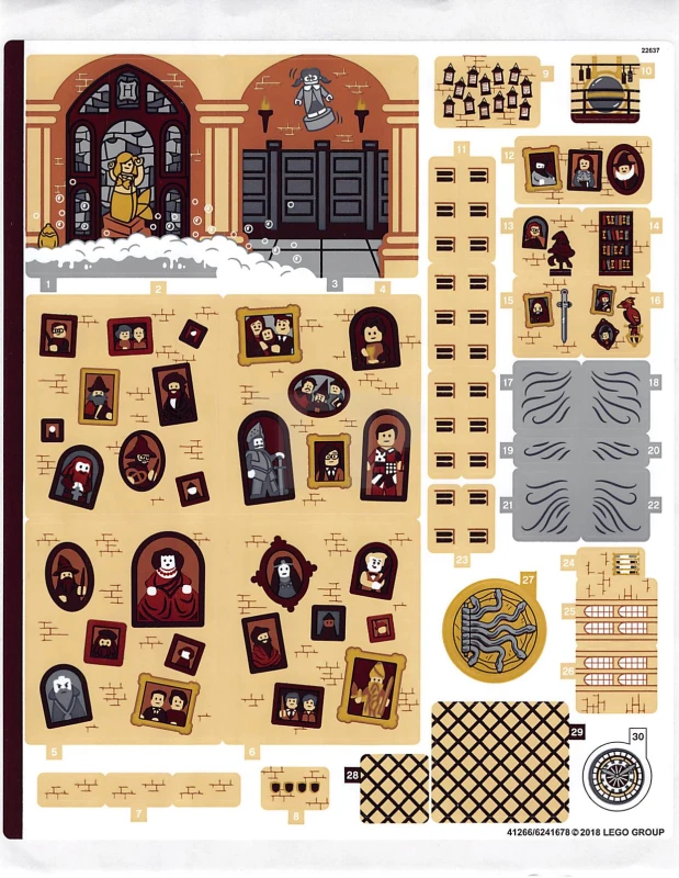 LEGO&reg; 6241678 - Adesivo per il set 71043 - Foglio 1