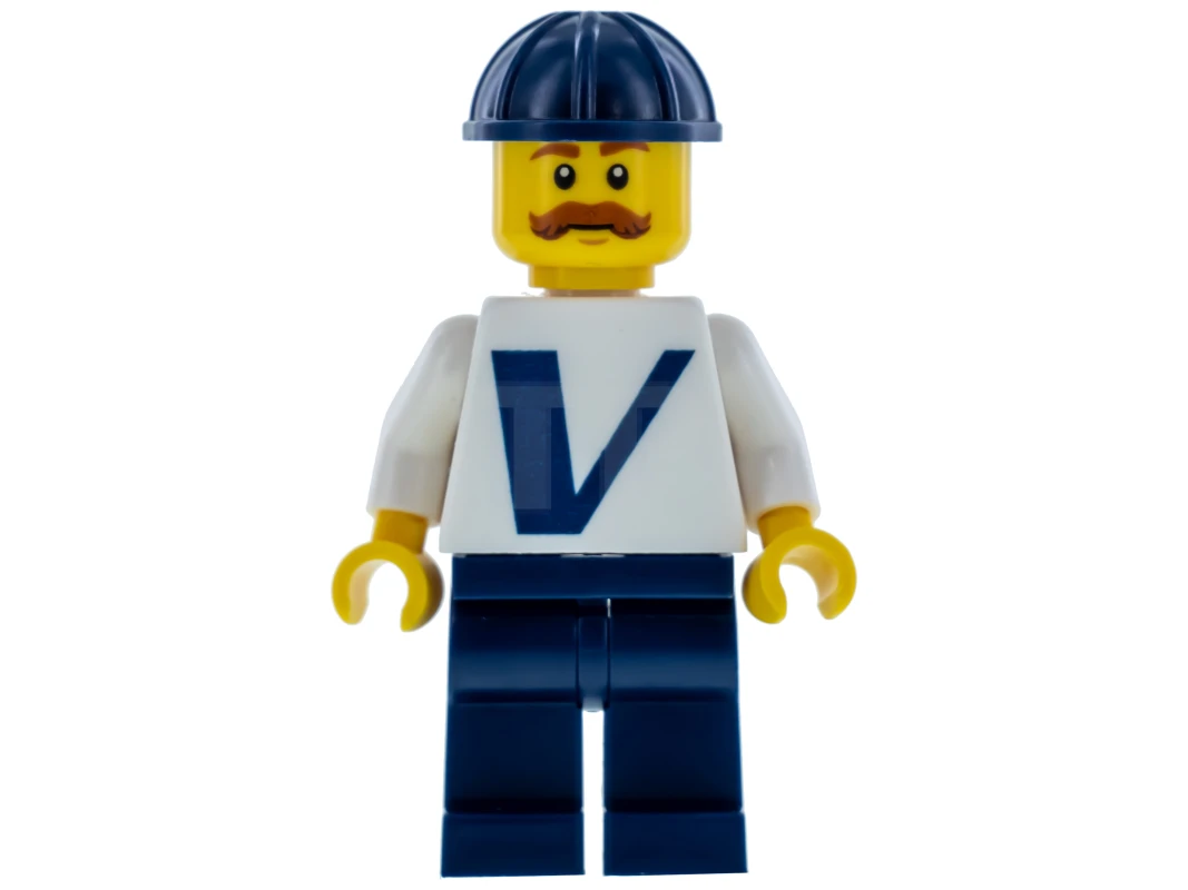 LEGO&reg; twn366 Male with Vestas Logo on Torso, Moustache