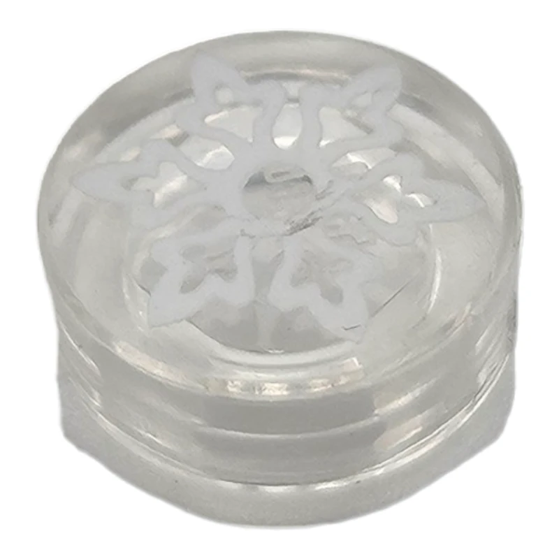 LEGO&reg; 6274786 - 98138pb104 - Tile 1 x 1 Round with Snowflake Pattern (Six Pointed)