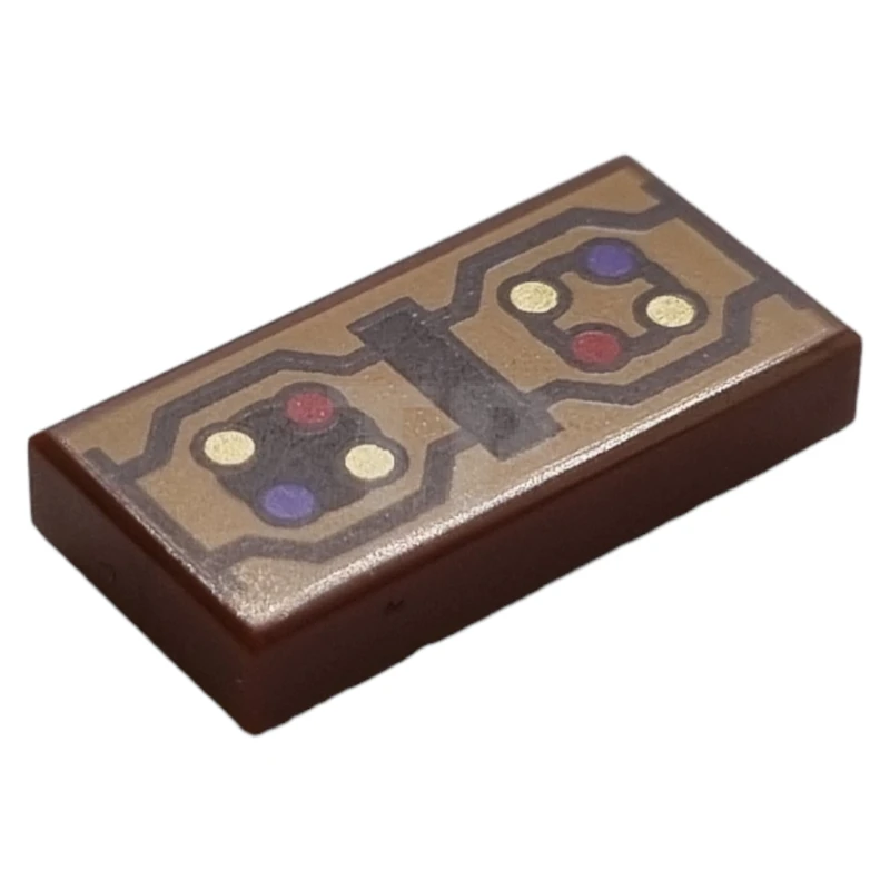 LEGO&reg; 6239971 - 3069pb0659 - Tile 1 x 2 with Rectangle and Dots Pattern