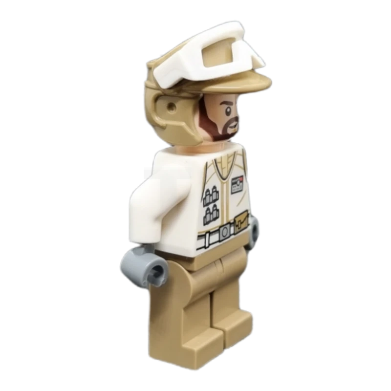 LEGO&reg; sw1008 Hoth Rebel Trooper Uniforme bianca, gambe scure (barba angolare marrone)