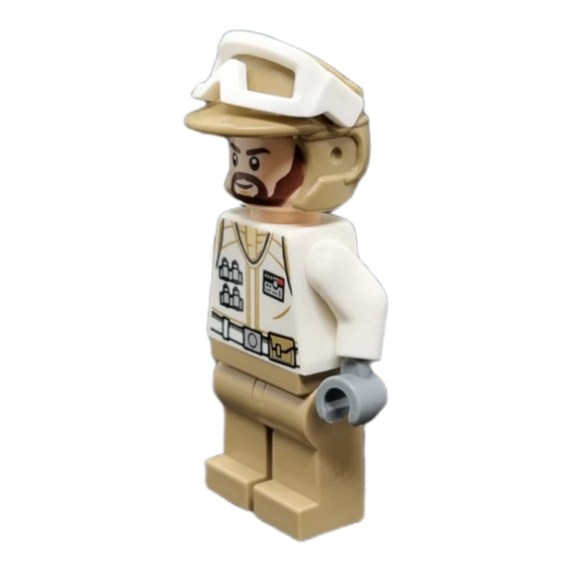 LEGO&reg; sw1008 Hoth Rebel Trooper Uniforme bianca, gambe scure (barba angolare marrone)
